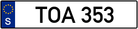 Trailer License Plate